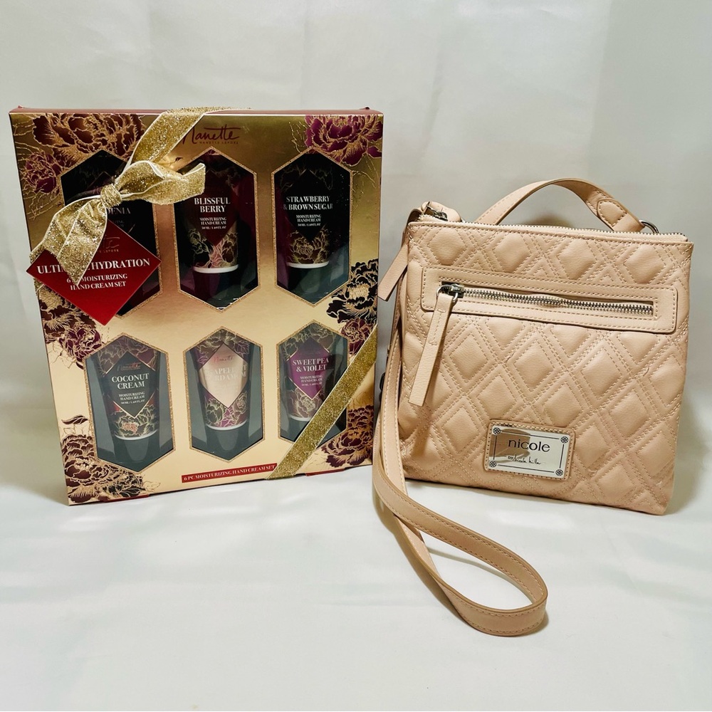 ❤️Love You Set❤️ Nicole Miller Crossbody and Gourmet Lotion Gift
